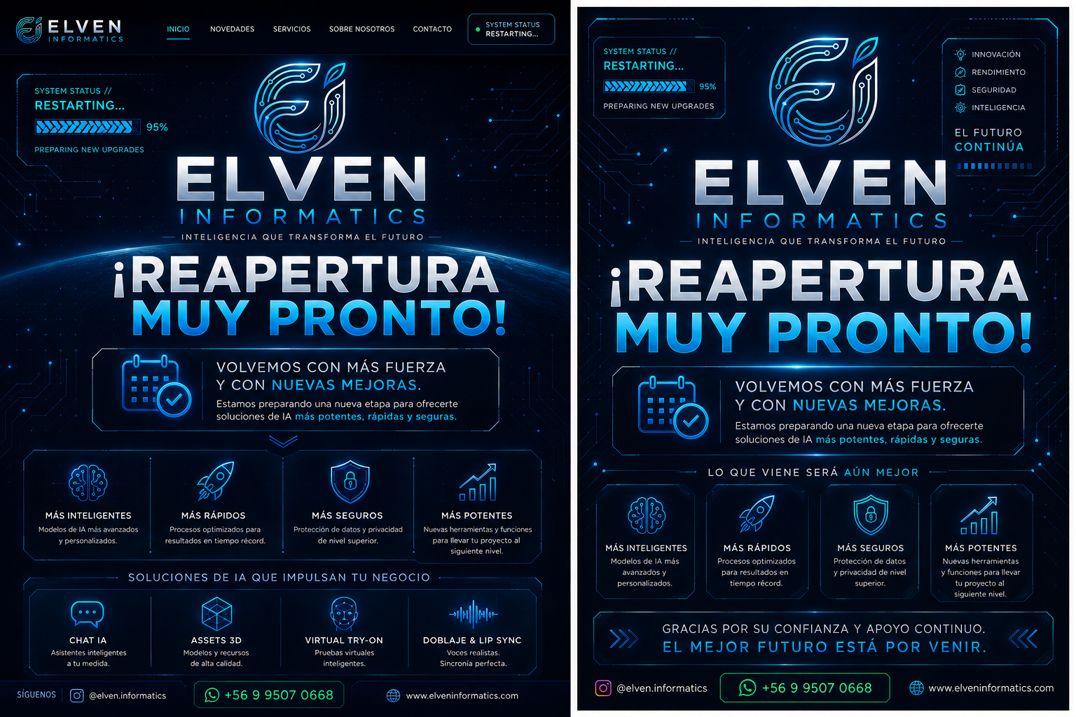 Afiche de reapertura de Elven Informatics